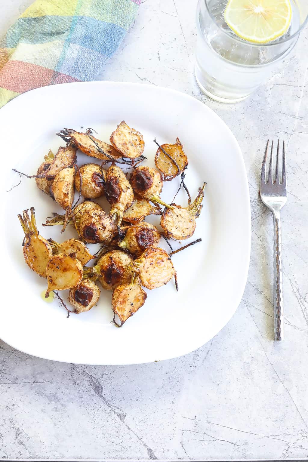 roasted turnips (baby) with dijon-balsamic glaze