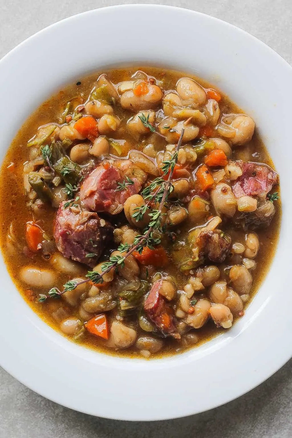 Instant Pot White Beans and Smoked Ham Hock Stew - Food Fidelity