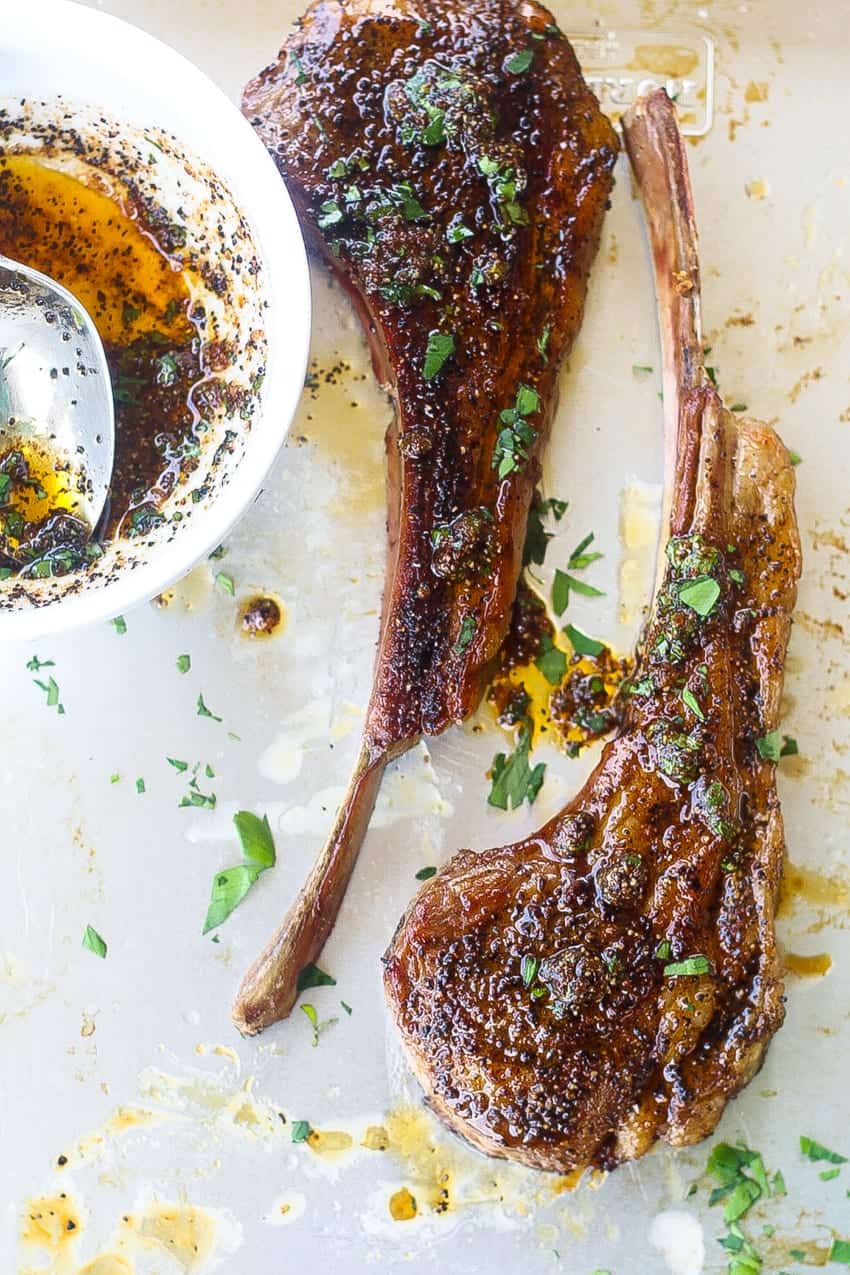 Coffee Rubbed Broiled Lamb Chops - Food Fidelity