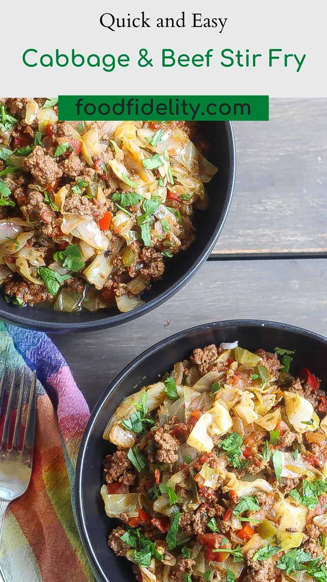 Quick and Easy Beef Cabbage Stir Fry (Carne de res con col)