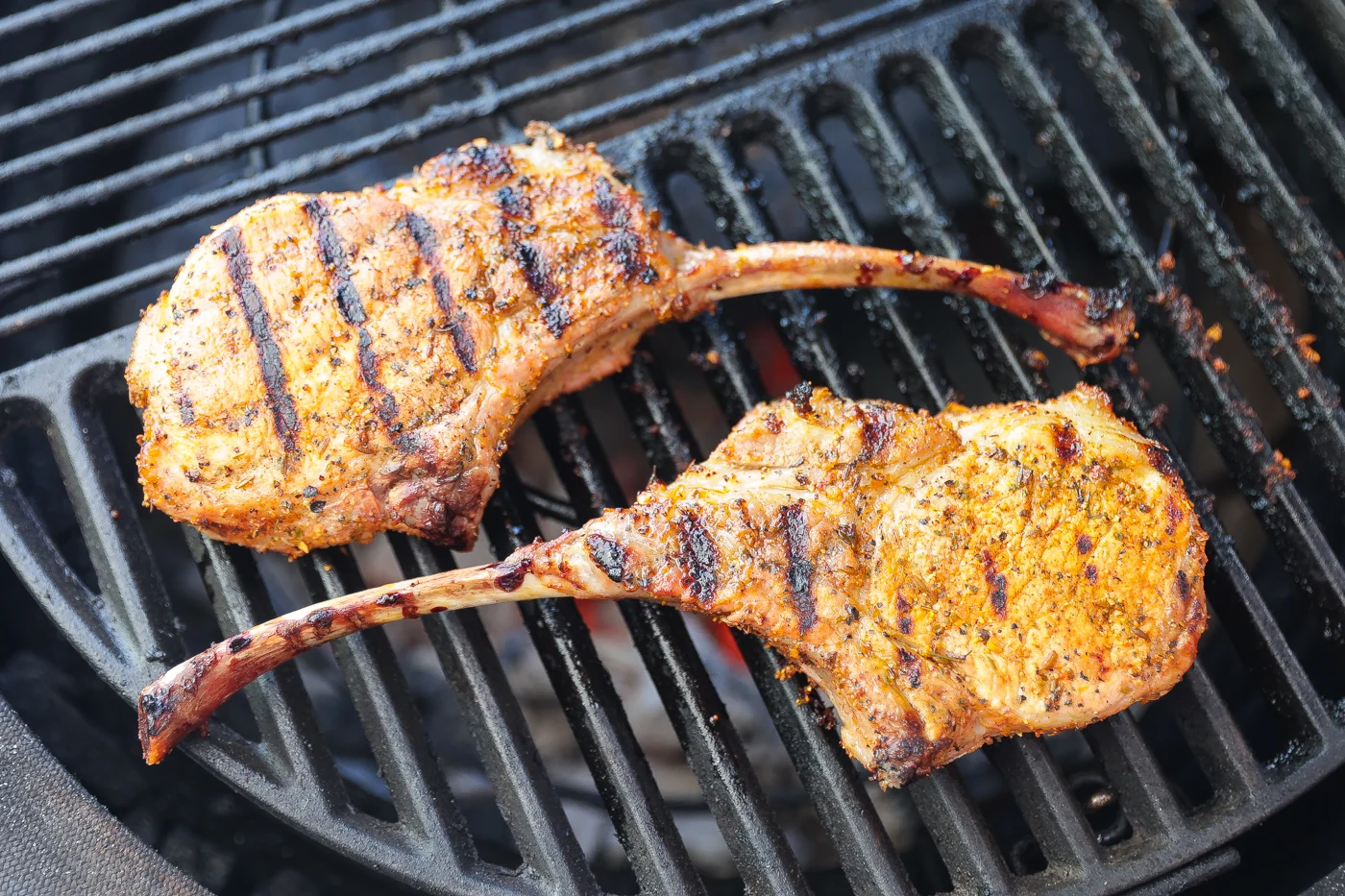 Reverse Seared Tomahawk Pork Chops On The Grill Food Fidelity