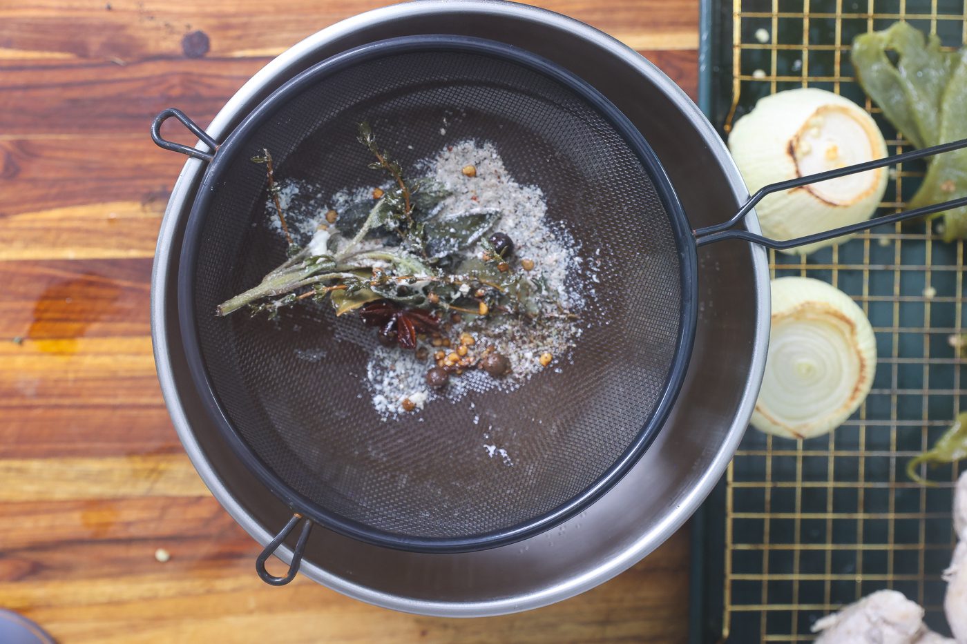 chicken stock cooking