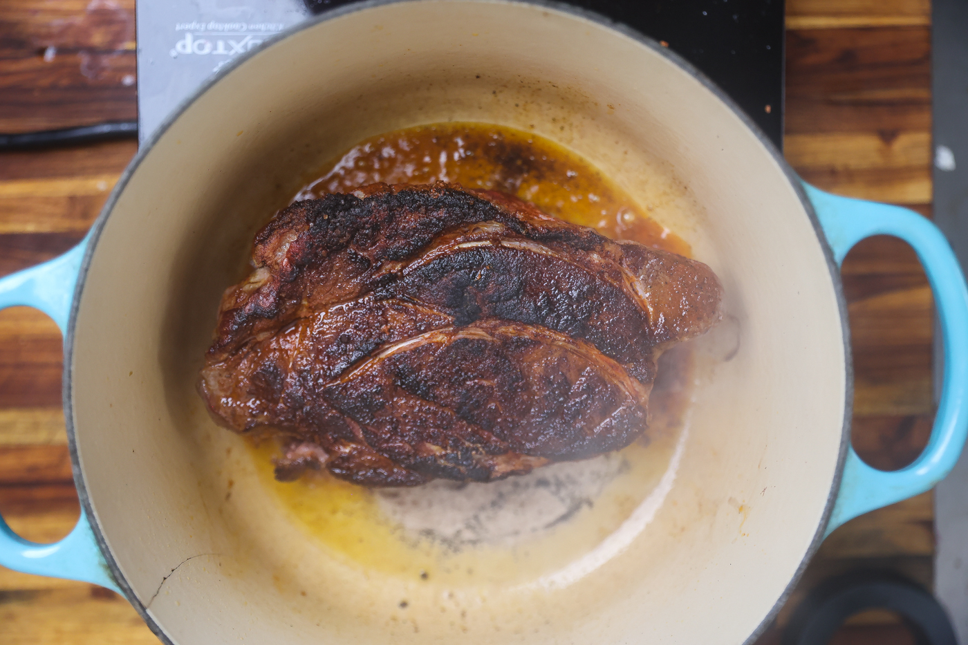 pot roast browning in pot