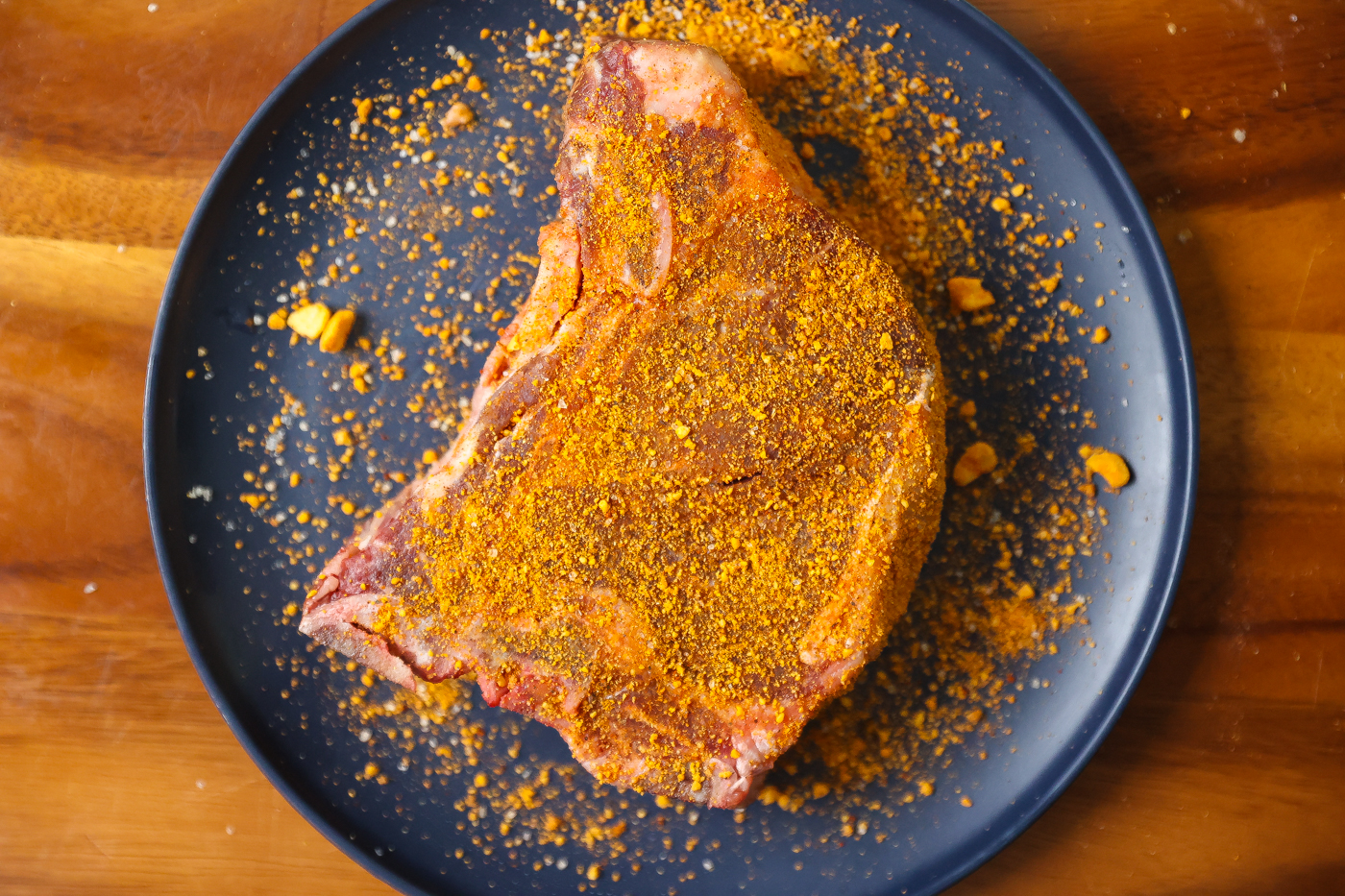 suya spice seasoned steak on plate